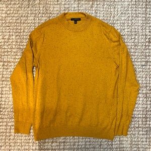 Flecked Cotton Wool blend banana republic mustard yellow sweater